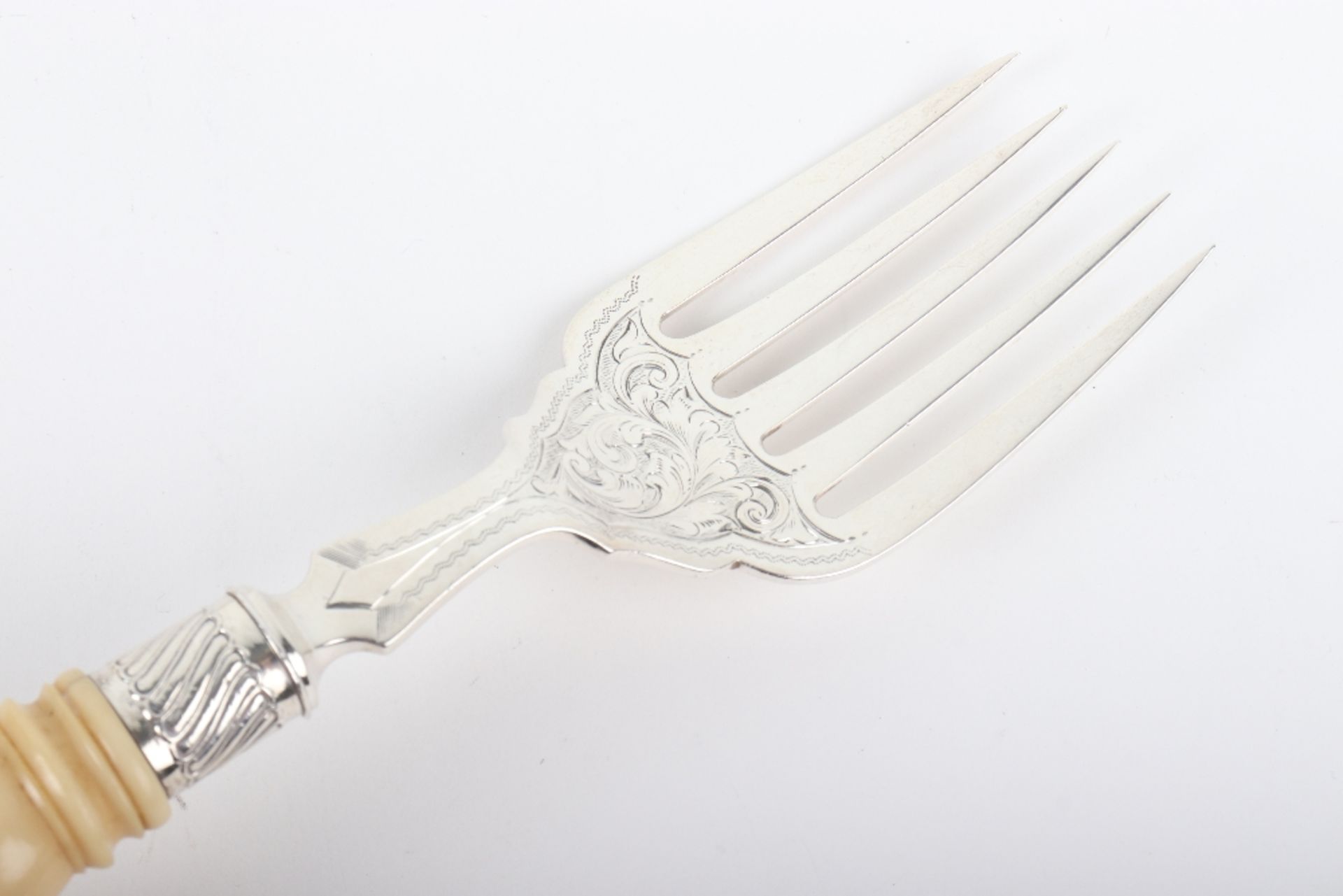 A pair of silver and carved ivory fish servers, William Hutton & Sons, London 1900 - Image 4 of 7