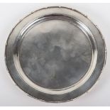 A 20th century Chinese silver salver, by Zeewo, Shanghai, circa 1910