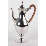 A George III silver bright cut coffee pot, J Daniel, London 1787