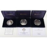 Three Five Ounce silver coins