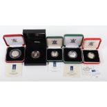 UK Silver Proof Piedfort Coins