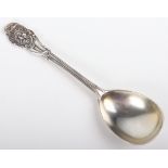 A Victorian silver caddy spoon, London 1868