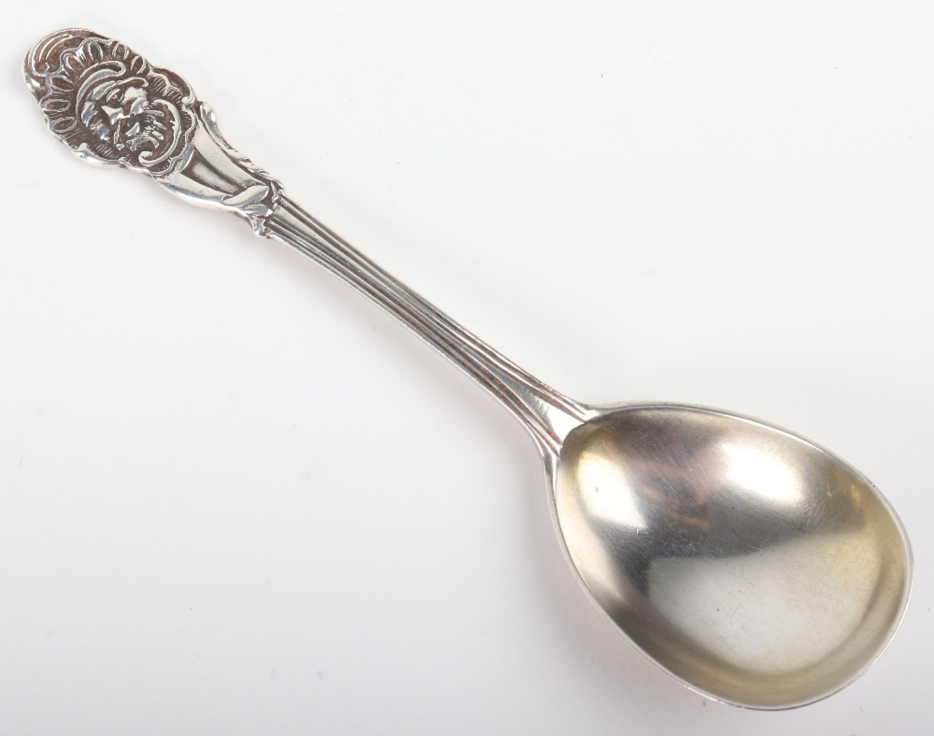 A Victorian silver caddy spoon, London 1868