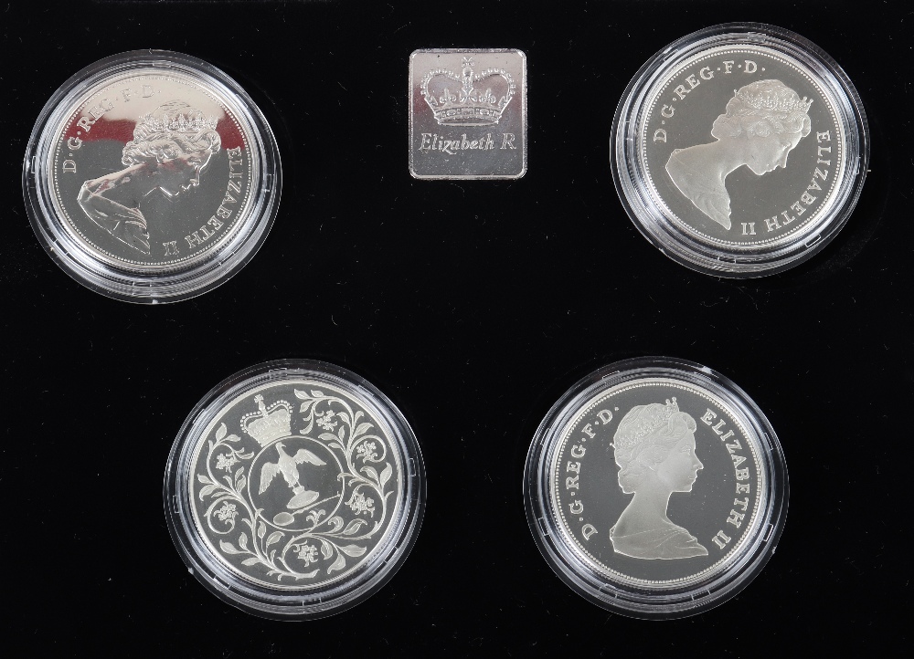 Royal Mint ‘The Queen Elizabeth II Collection 1972-1981’ four Silver Proof Crowns - Image 3 of 4