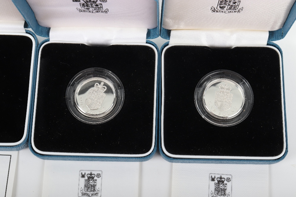 Five UK Silver Proof £1 (one pound) coins - Image 2 of 3