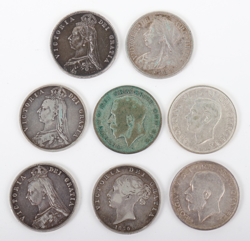 Five Victoria Half Crowns