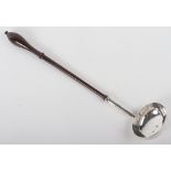 A George II silver toddy ladle, John Fossey, London 1733