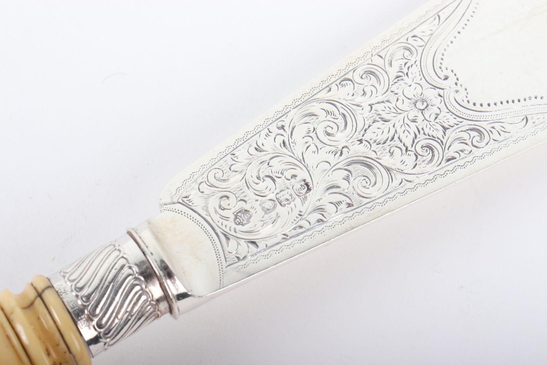 A pair of silver and carved ivory fish servers, William Hutton & Sons, London 1900 - Image 5 of 7