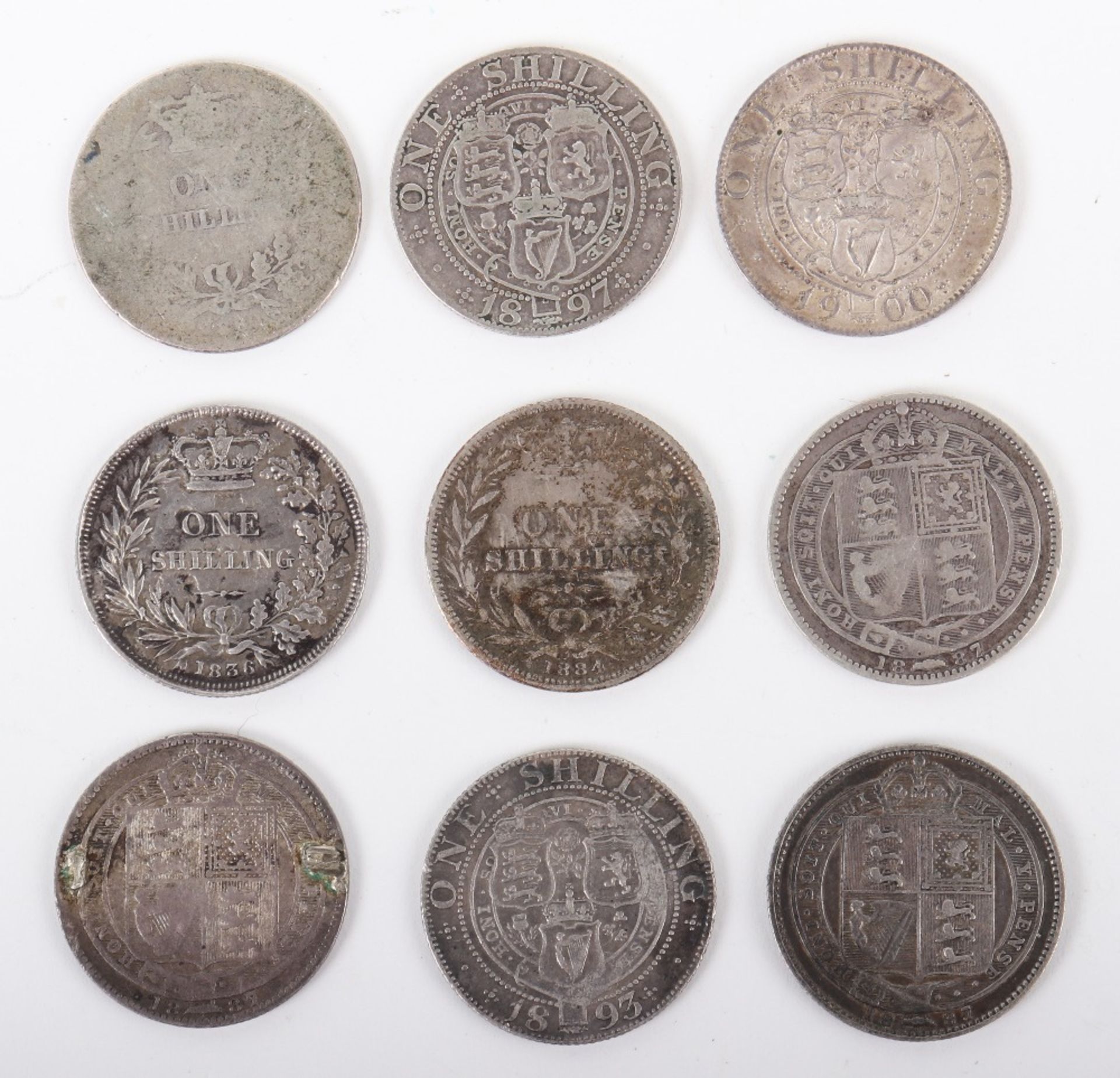 A selection of 19th century shillings - Bild 2 aus 2