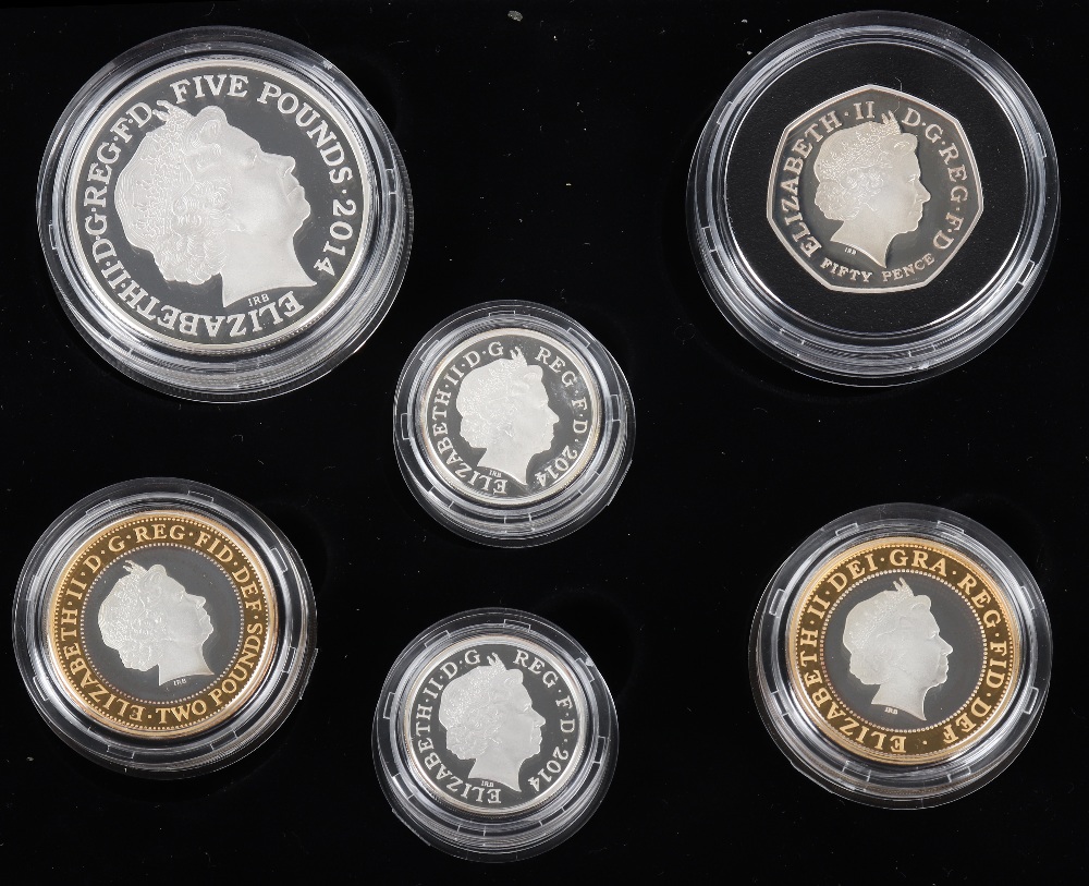 Royal Mint 2014 Silver Piedfort Proof Set - Image 3 of 3