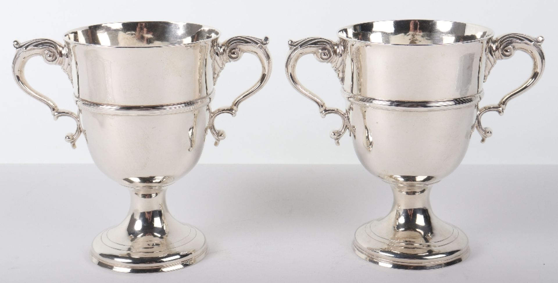 A pair of 18th century Irish twin handled cups, Joseph Jackson, Dublin 1787 - Image 2 of 5