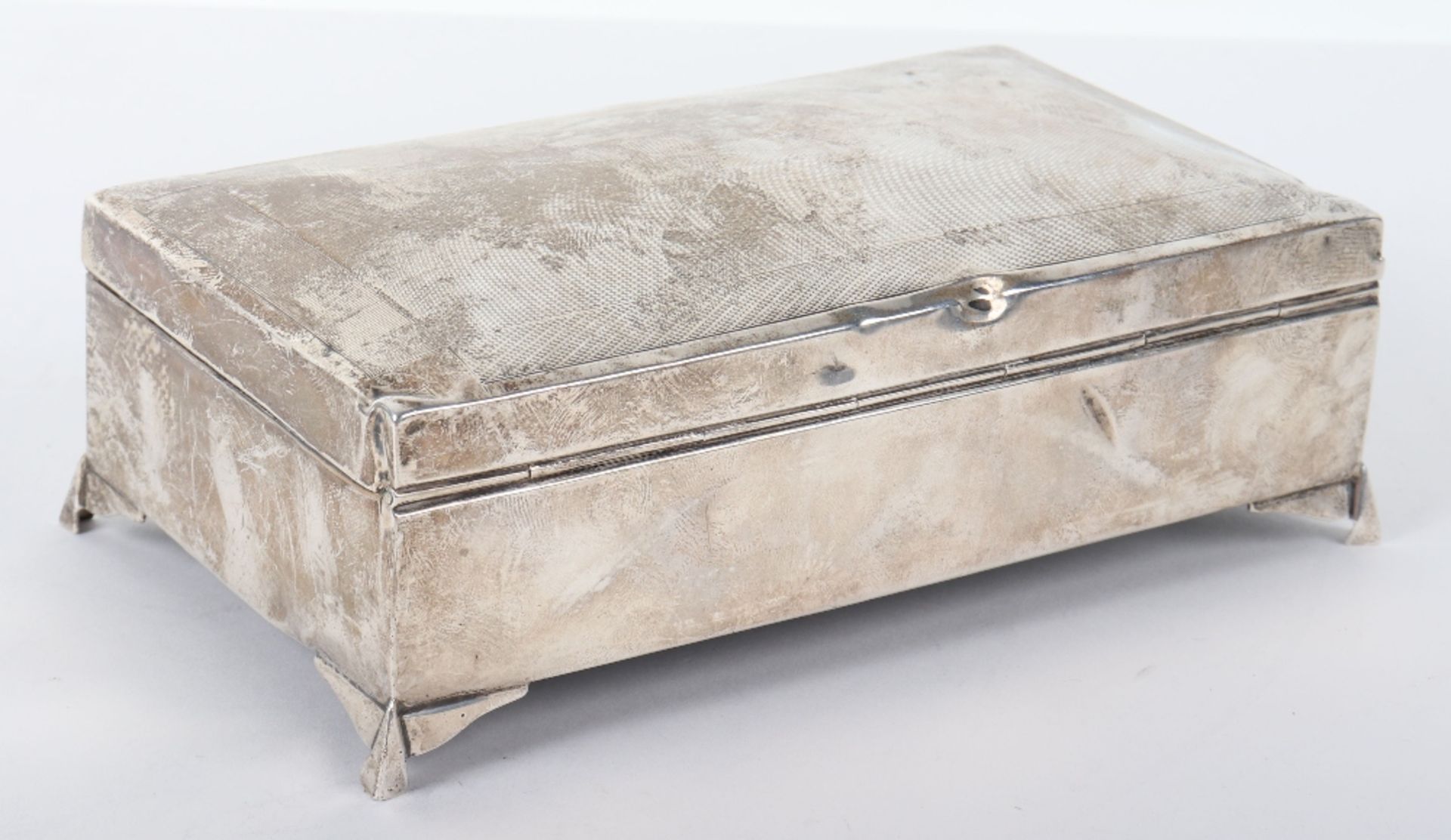 A 20th century silver cigarette box, marked rubbed - Image 2 of 5