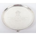 An interesting and historic salver presented to the Prime Minister Harold Wilson, James Dixon & Sons