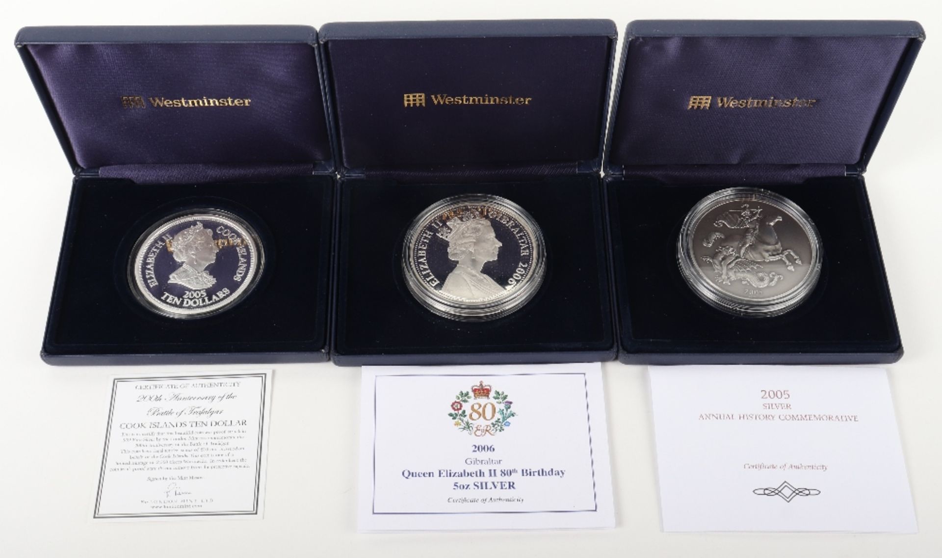 Three Five Ounce silver coins - Bild 2 aus 2