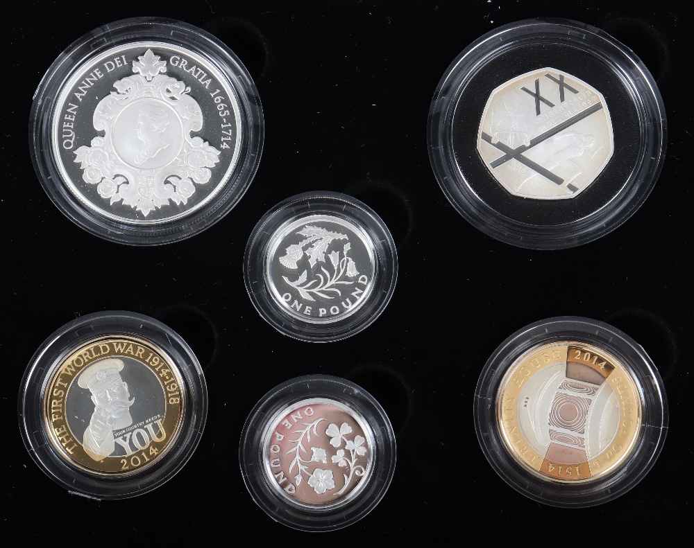 Royal Mint 2014 Silver Piedfort Proof Set - Image 2 of 3