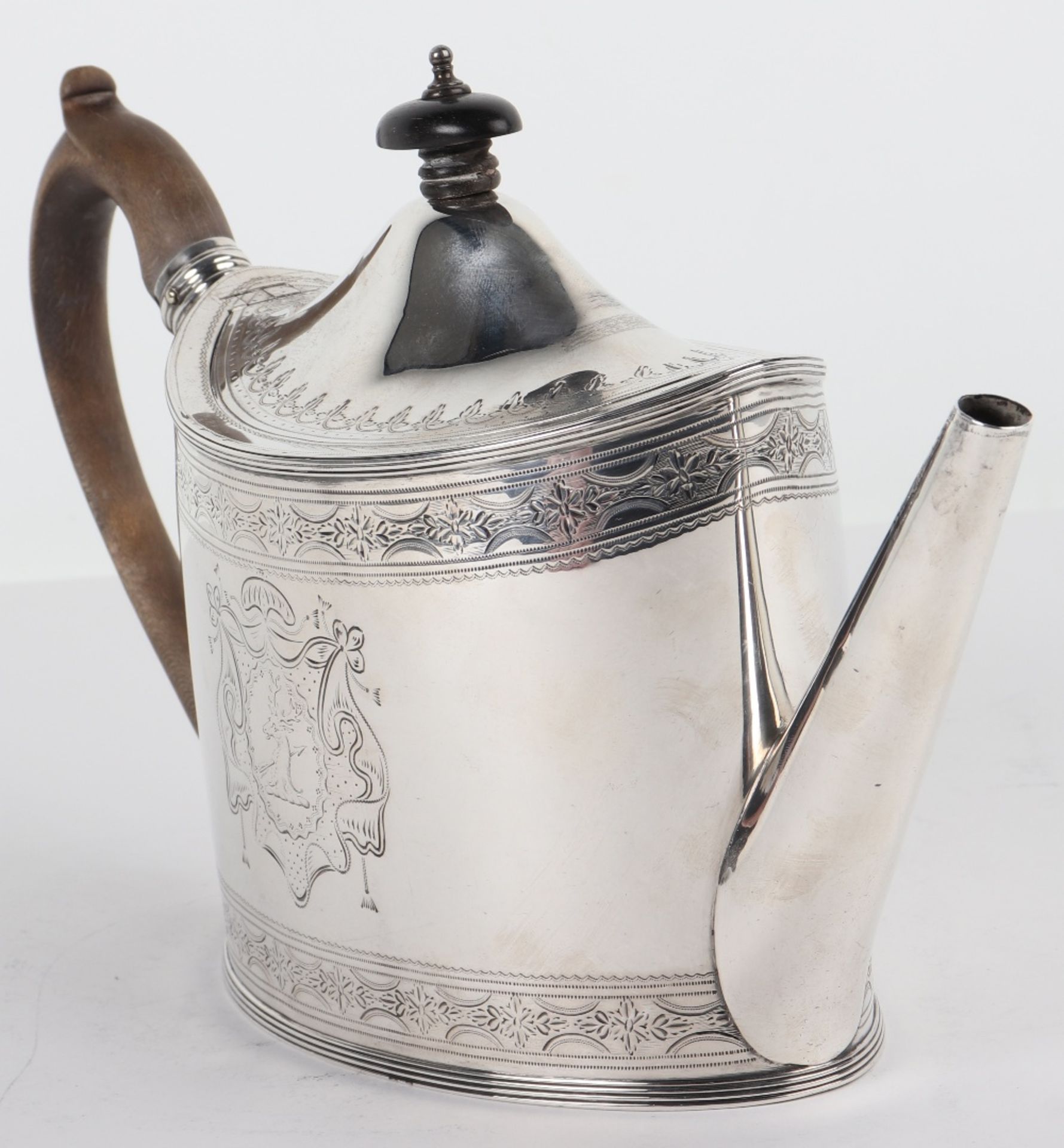 A George III silver teapot, Patrick & Anne Bateman, London 1791 - Bild 5 aus 15