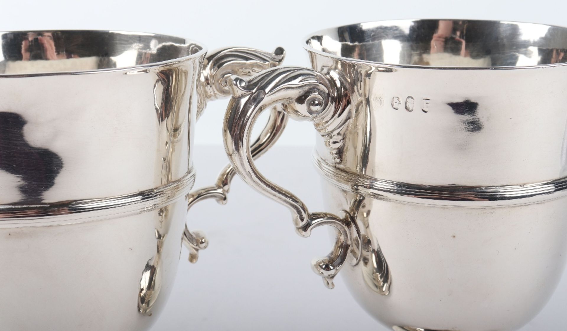 A pair of 18th century Irish twin handled cups, Joseph Jackson, Dublin 1787 - Image 5 of 5