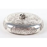 A rare late 17th/early 18th century squeeze sided silver snuff box in the Chinese style,