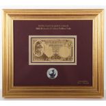 Bank of England 99.9% Gold Britannia £5 Note & 2006 Britannia £2 Silver Bullion Coin