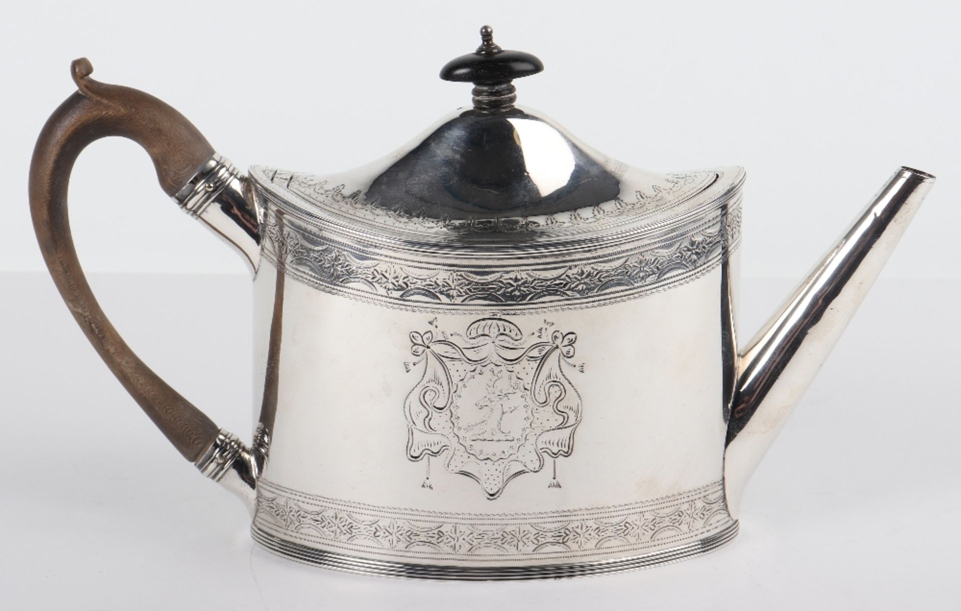 A George III silver teapot, Patrick & Anne Bateman, London 1791 - Bild 4 aus 15
