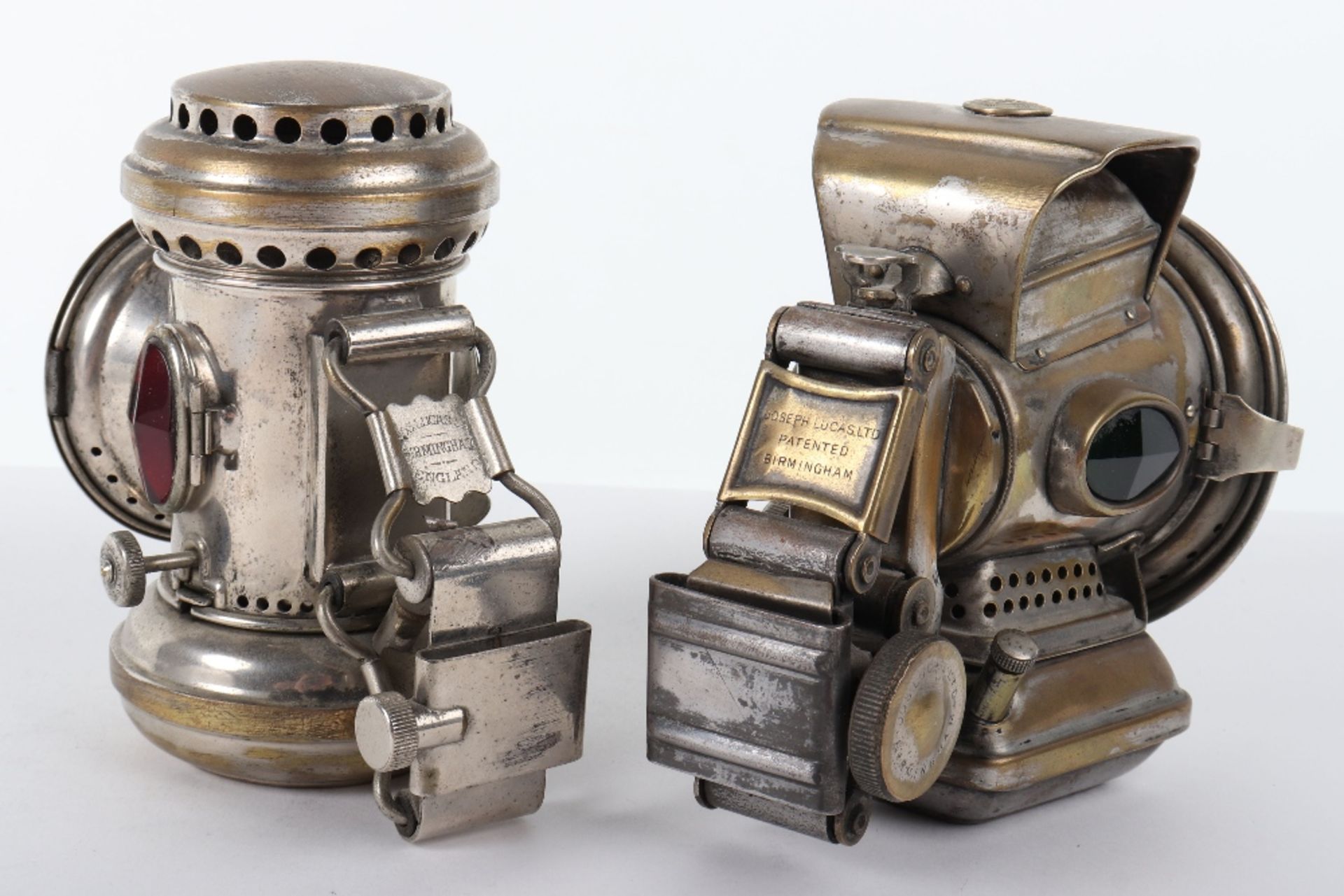 Two Jos Lucas Ltd bicycle oil lamps - Image 2 of 4