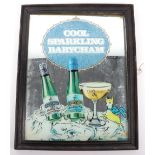 A vintage Baby Sham mirrored sign