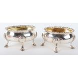 A pair of 18th century salts, possibly William Cripps, London 1770