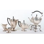 A five piece silver tea and coffee set, by Goldsmith & Silversmith Co, Sheffield 1916/1917