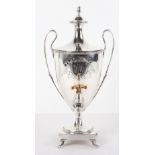 A George III silver coffee urn, Daniel Smith & Robert Sharp, London 1784