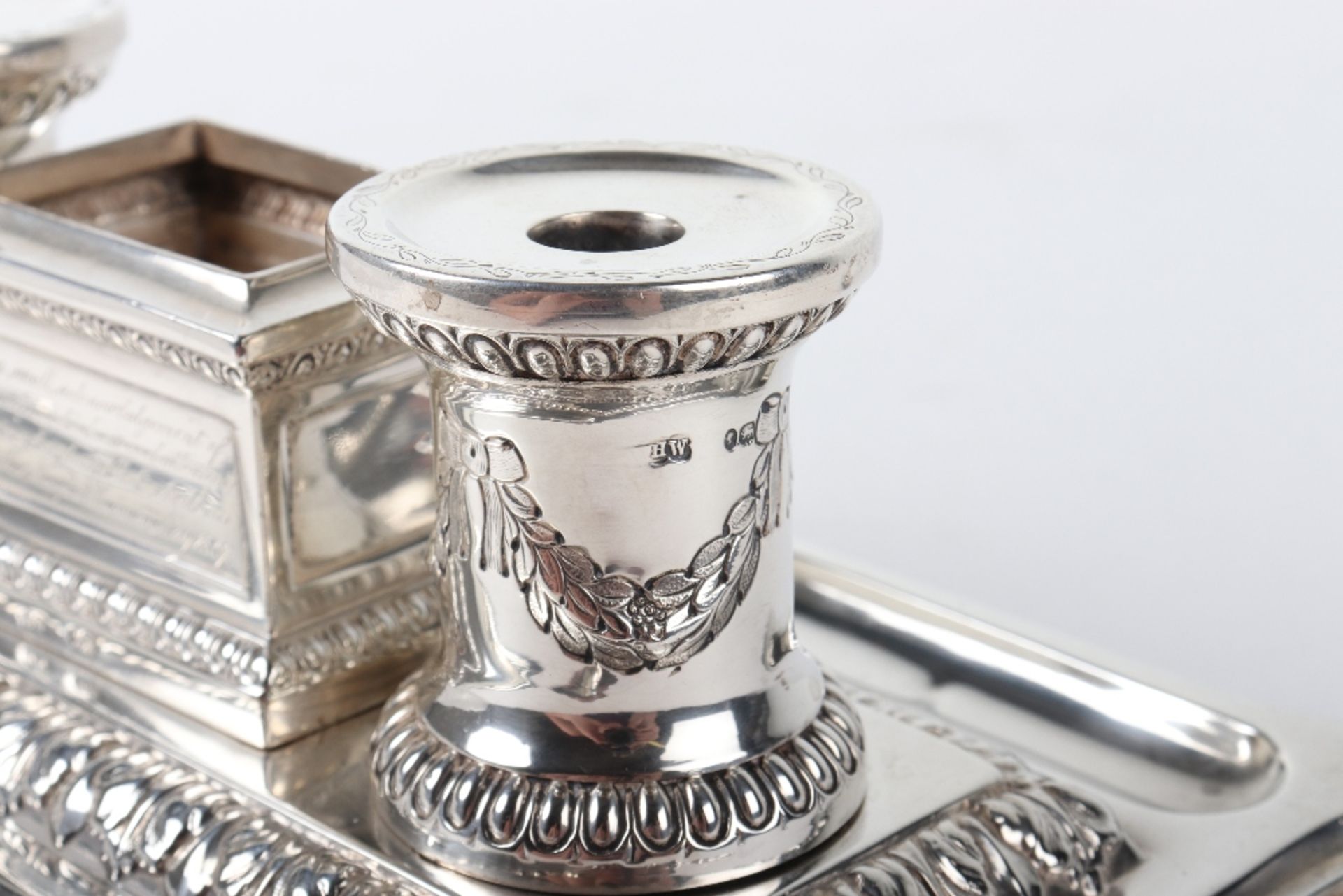 A Victorian silver inkstand, Henry Wilkinson, London 1866 - Image 7 of 7