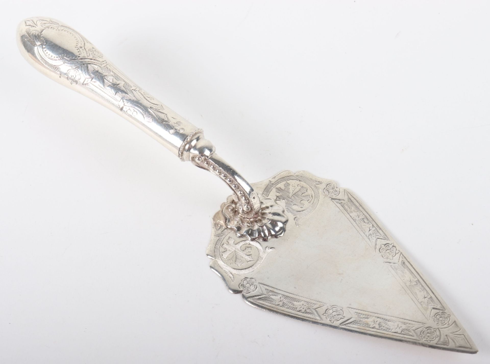 An all silver cake slice, Thomas White, Birmingham 1870