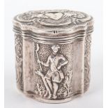 A 19th century Dutch silver comfit box