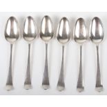 A rare set of six ‘picture back’ teaspoons, circa 1770,