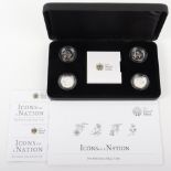 Royal Mint ‘Icons of a Nation The Floral’ 2014 One Pound four coin collection