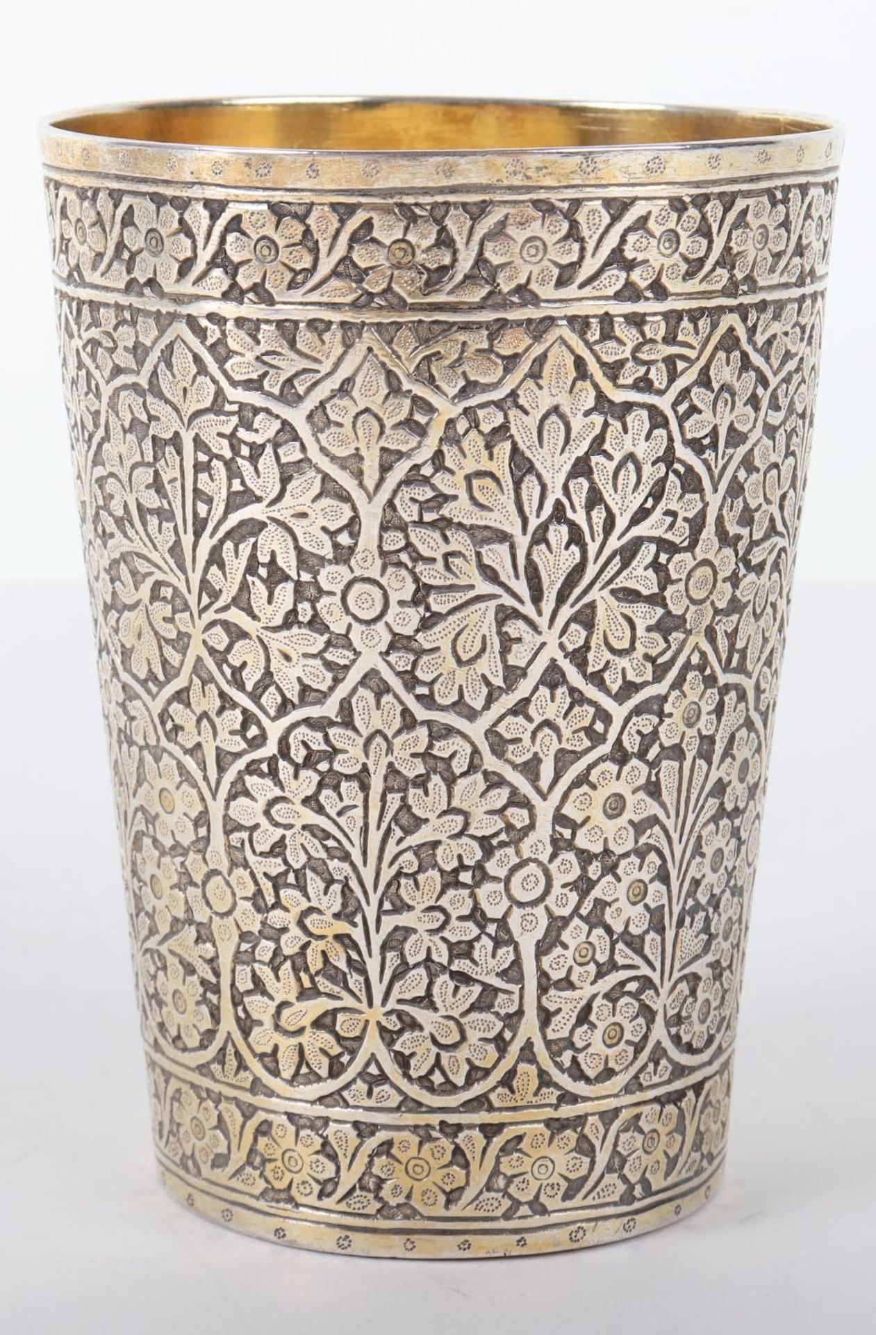 A good Persian silver gilt beaker - Image 2 of 3