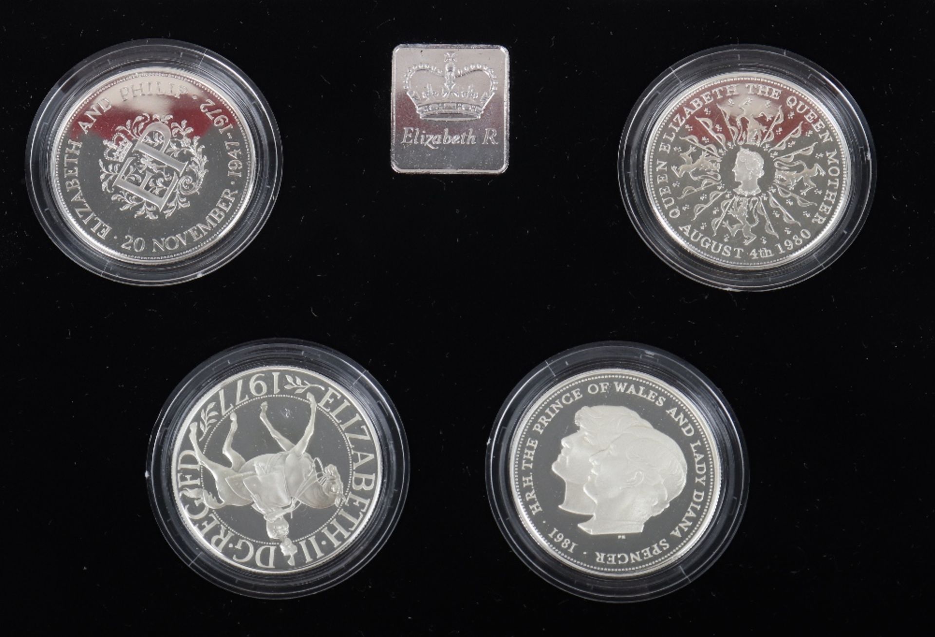 Royal Mint ‘The Queen Elizabeth II Collection 1972-1981’ four Silver Proof Crowns - Bild 2 aus 4