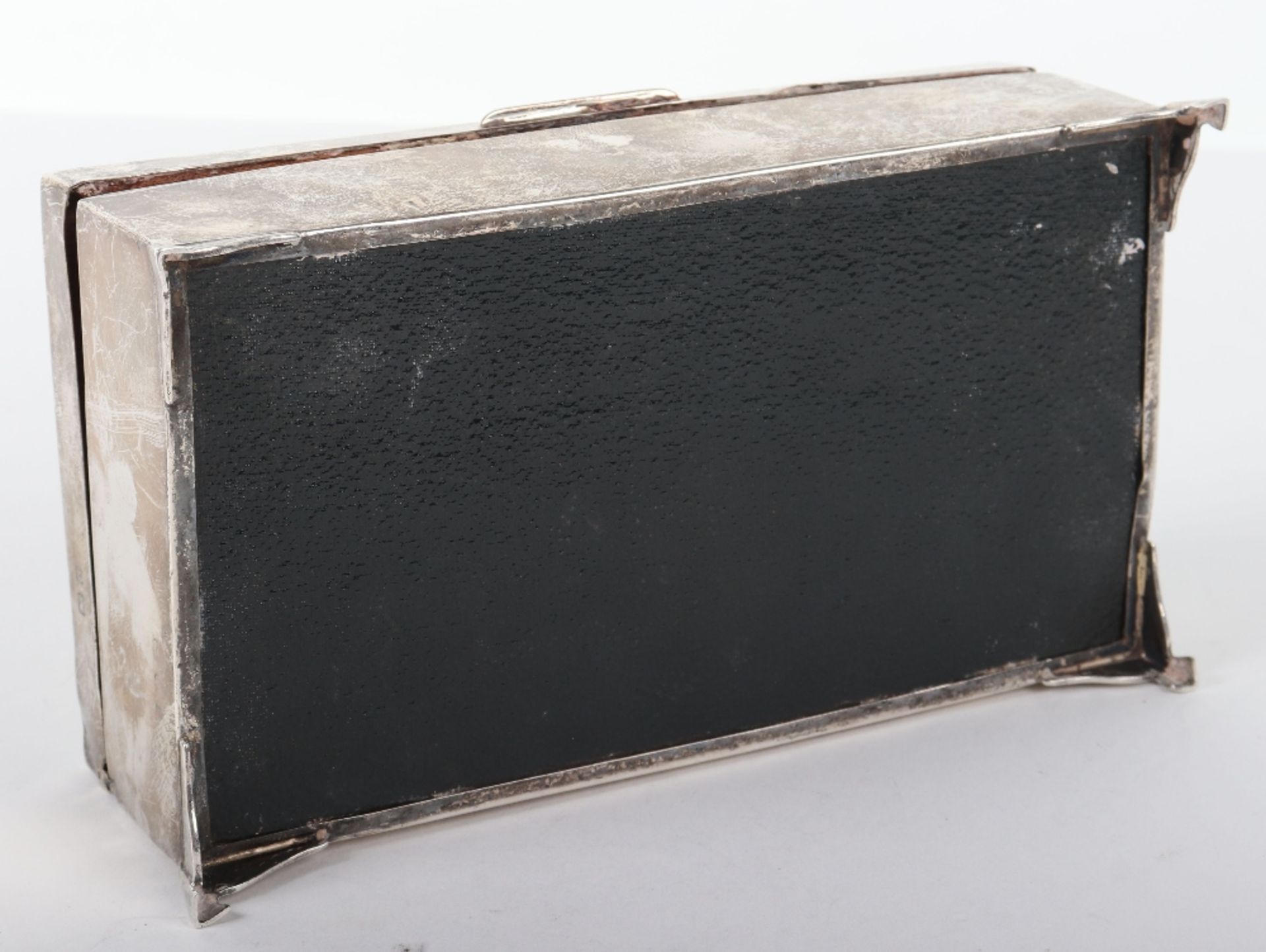 A 20th century silver cigarette box, marked rubbed - Image 5 of 5