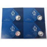 Four Royal Mint Silver One Ounce Coins for Elizabeth II Diamond Jubilee