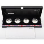 Royal Mint Queen Portrait Collection Four Coin silver £5 set