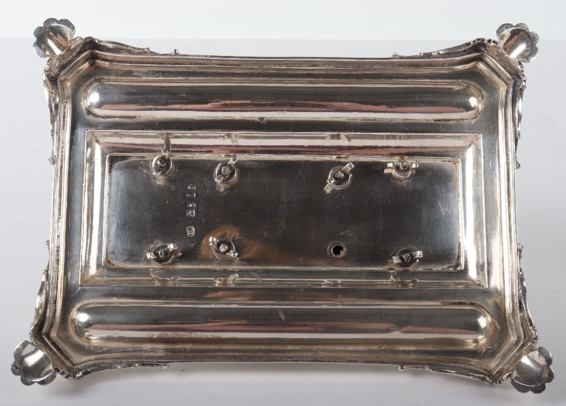 A Victorian silver inkstand, Henry Wilkinson, London 1866 - Image 6 of 7