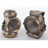 Two Jos Lucas Ltd bicycle oil lamps