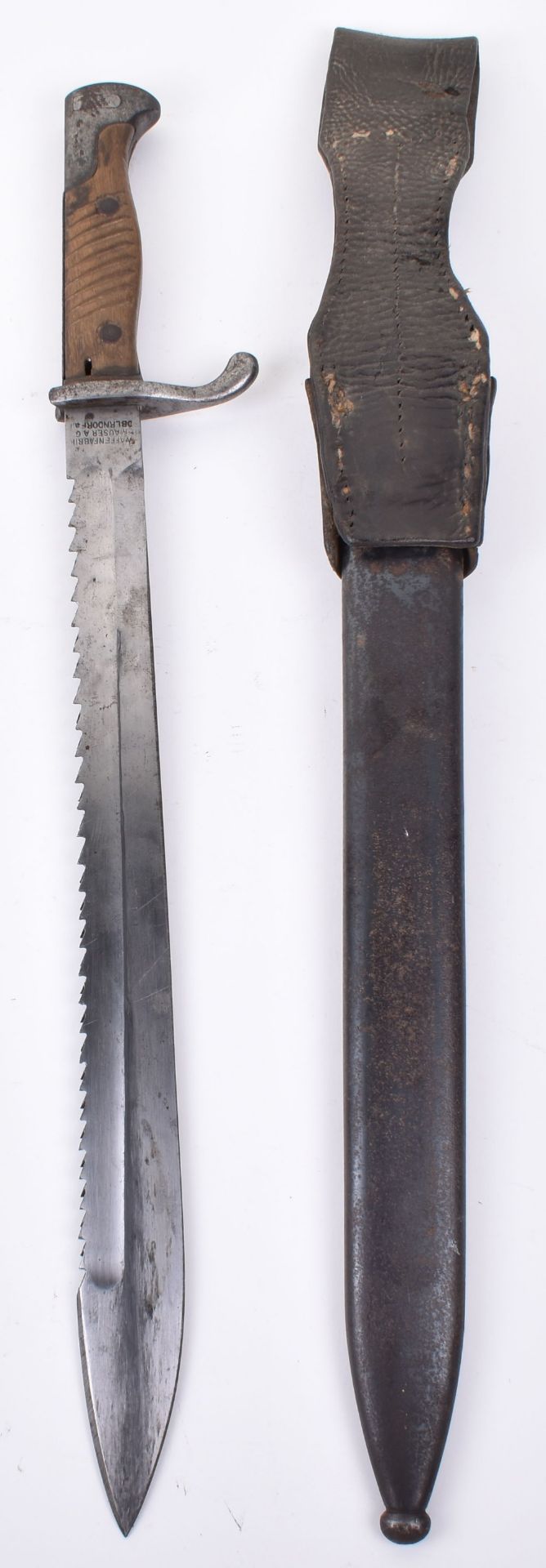 Imperial German Mauser 98/05 Bayonet with Sawback Blade - Bild 2 aus 7