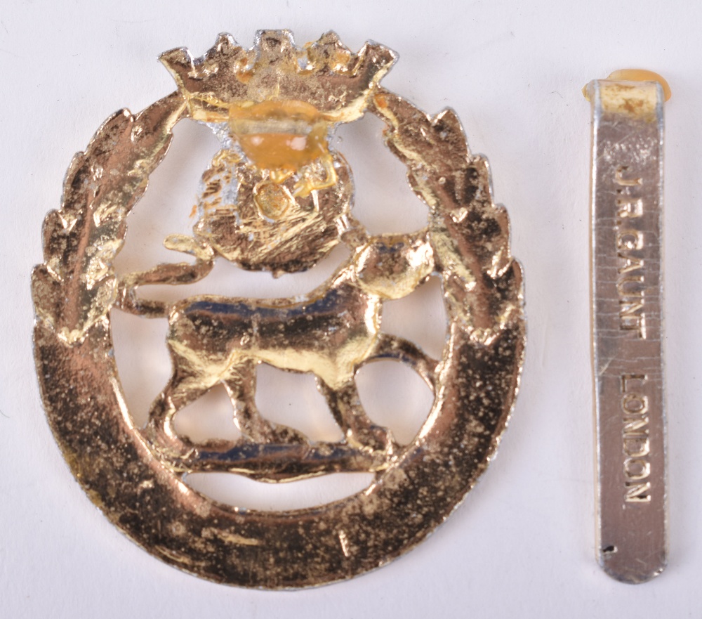 Scarce York & Lancaster Regiment Anodised Cap Badge - Image 2 of 2