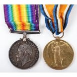 WW1 War and Victory Medal Pair Army Ordnance Corps
