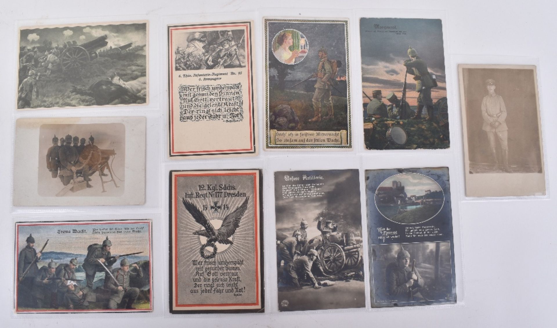 10x WW1 German Postcard Pictures