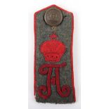 Imperial German M-15 Tunic Shoulder Board of Garde Grenadier Regiment Nr 2