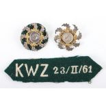 WW2 Polish 4th & 5th Battalion Carpathian Rifle Division Badges