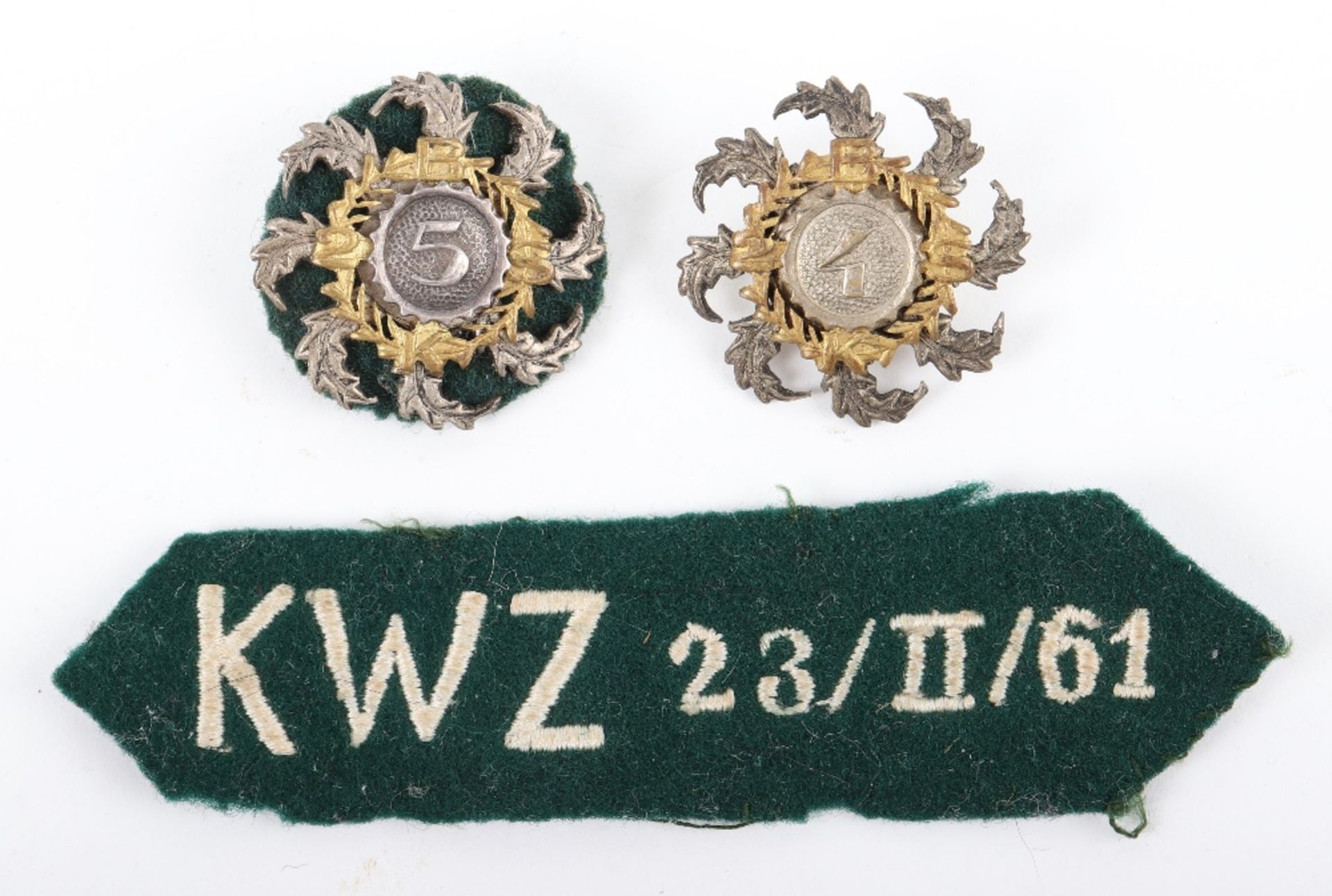 WW2 Polish 4th & 5th Battalion Carpathian Rifle Division Badges