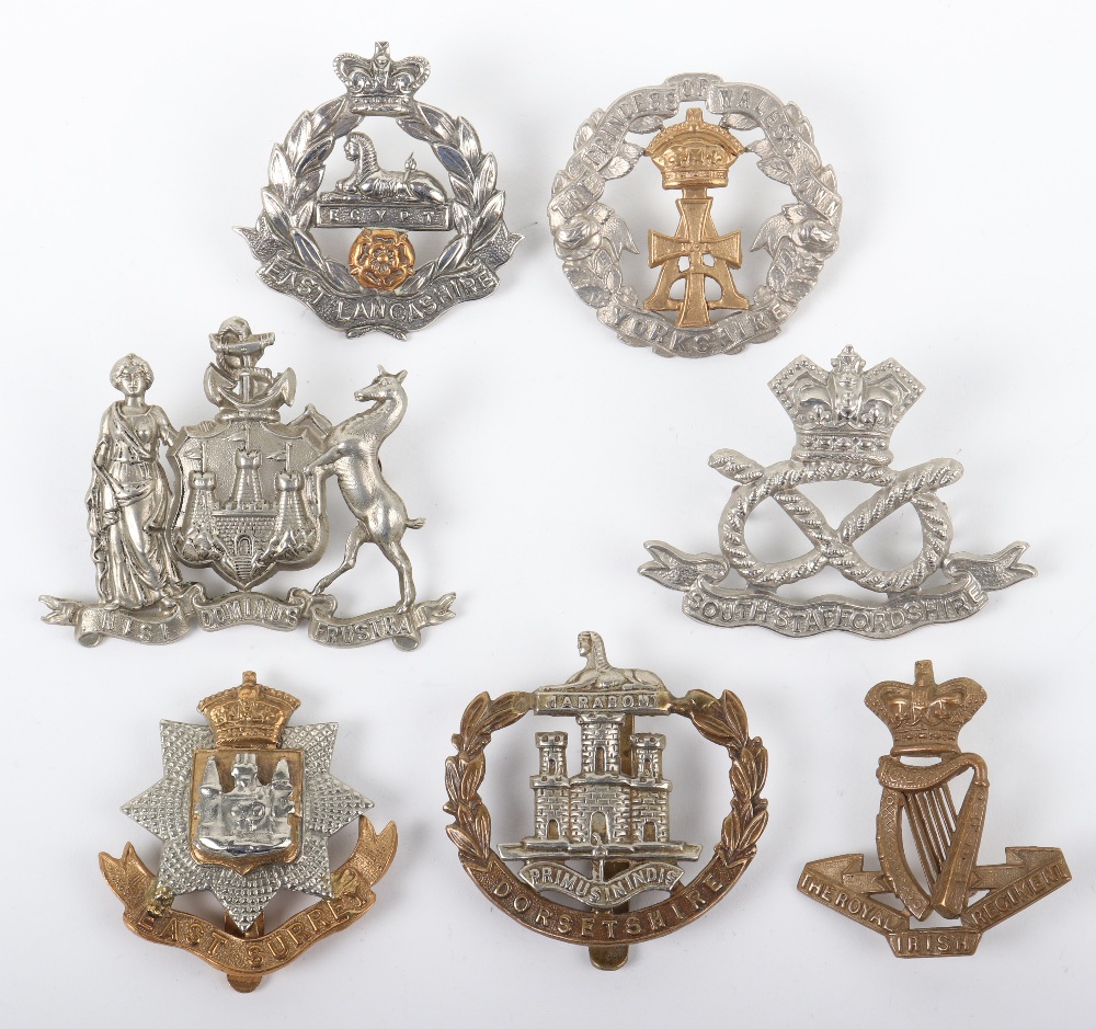 Selection of Victorian British Regimental Cap Badges, including East ...
