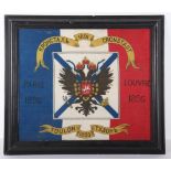 Rare Franco-Russian Flag Commemorating the French and Russian Military Alliances of 1891-94